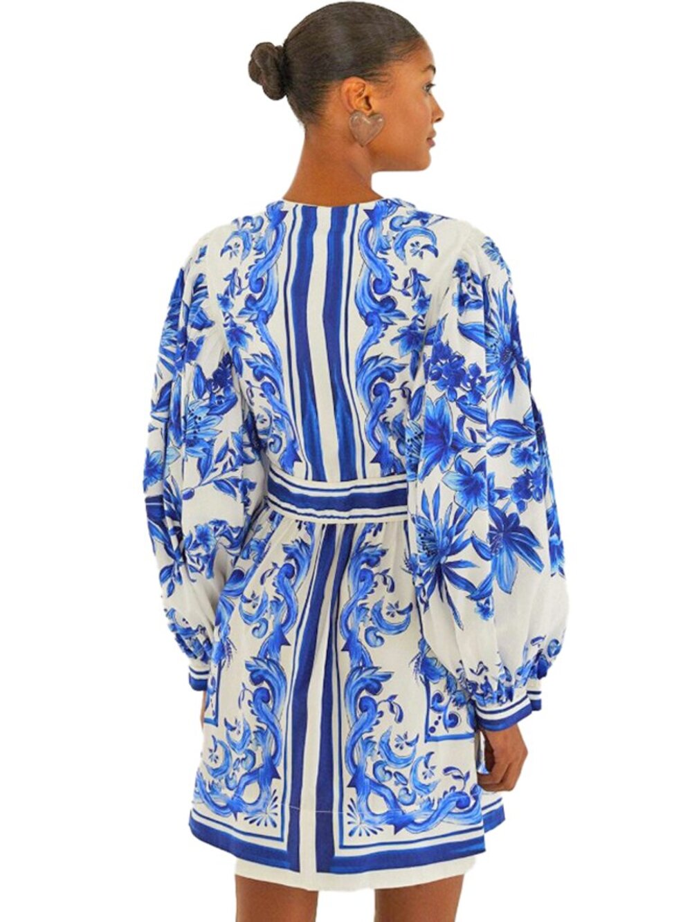 Farm Rio Off-White Garden Tiles Mini Dress - Picture 2 of 16